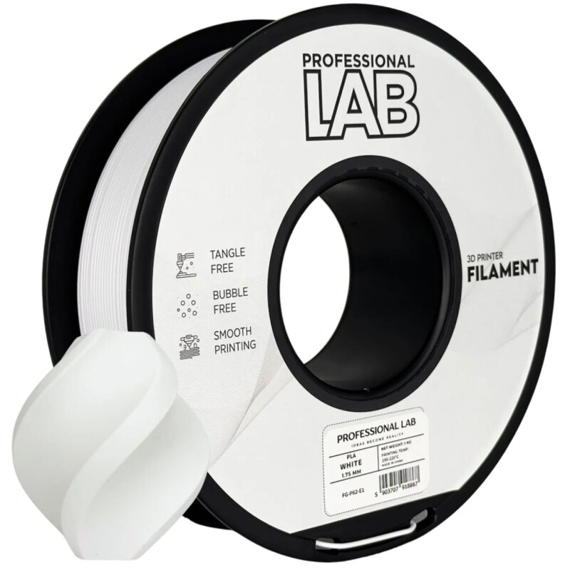 Professional Lab - PLA Filament - Bílý (1,75 mm, 1 kg)